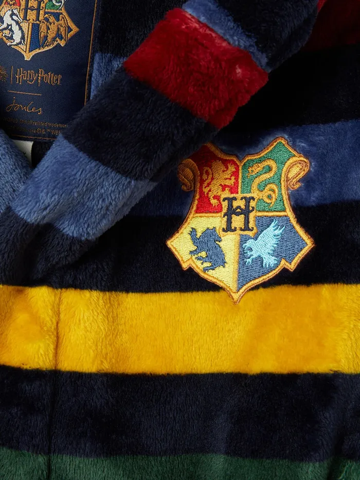 Joules Hogwarts House 8211 Navy Harry Potter Fleece Dressing Gown Boys Nightwear