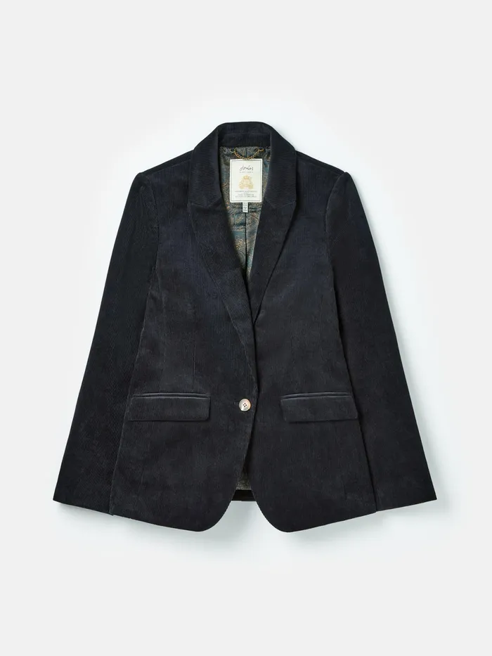 Joules Holton 8211 Dark Navy Corduroy Blazer Women Coats and Jackets