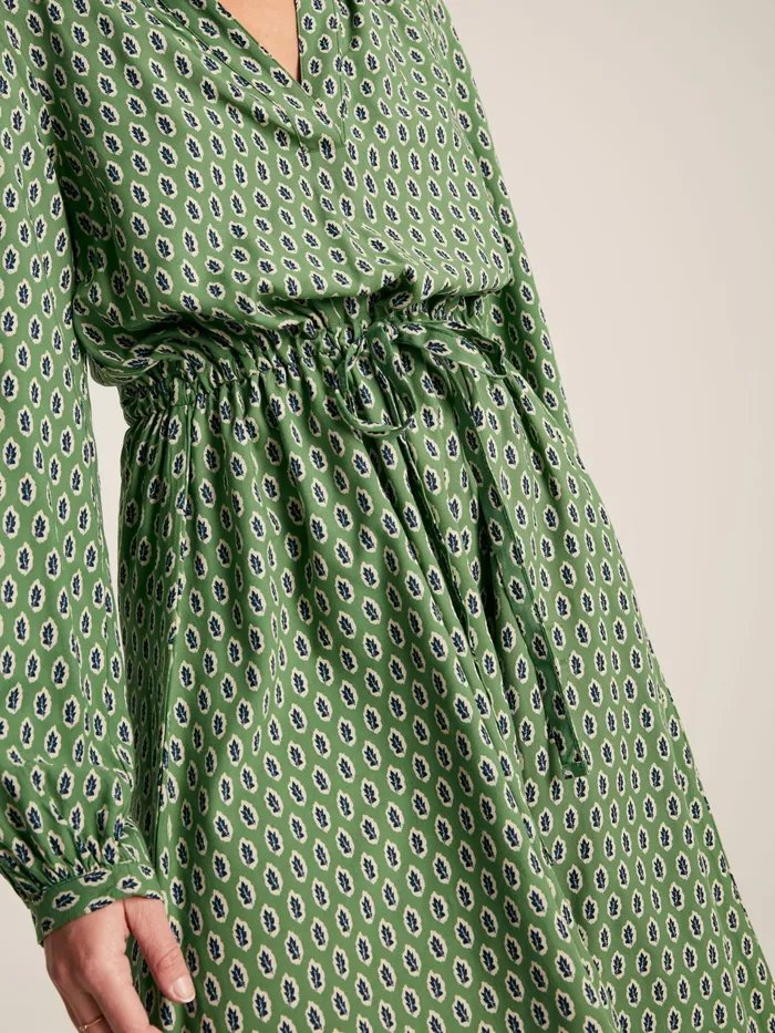 Joules Imogen 8211 Green Long Sleeve Midi Dress Women Dresses