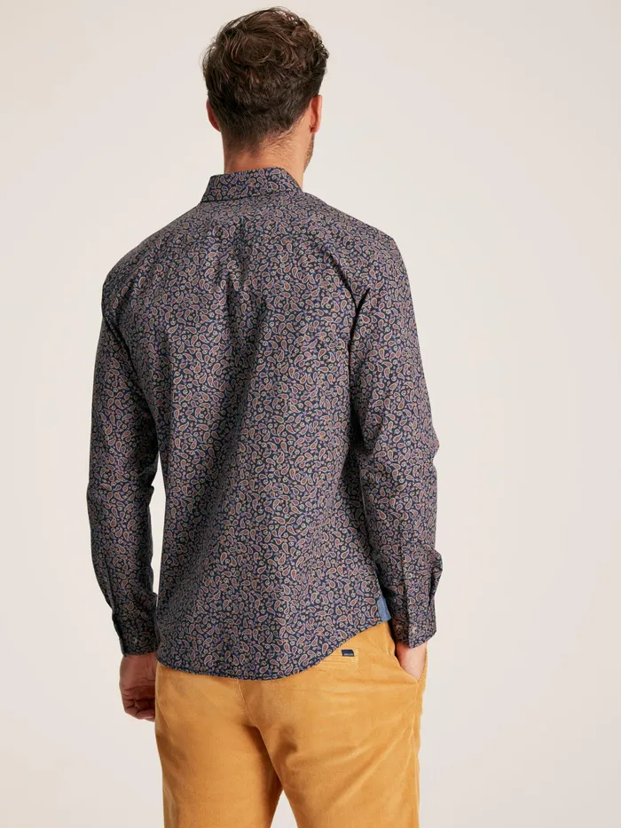 Joules Invitation 8211 Navy Paisley Classic Fit Shirt Men Shirts