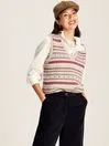 Joules Islay 8211 Oatmeal Fair Isle Vest Women Knitwear