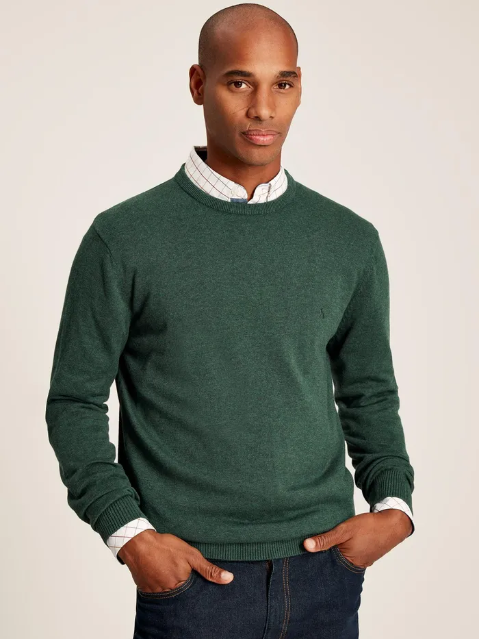 Joules Jarvis 8211 Green Crew Neck Knitted Jumper Men Knitwear