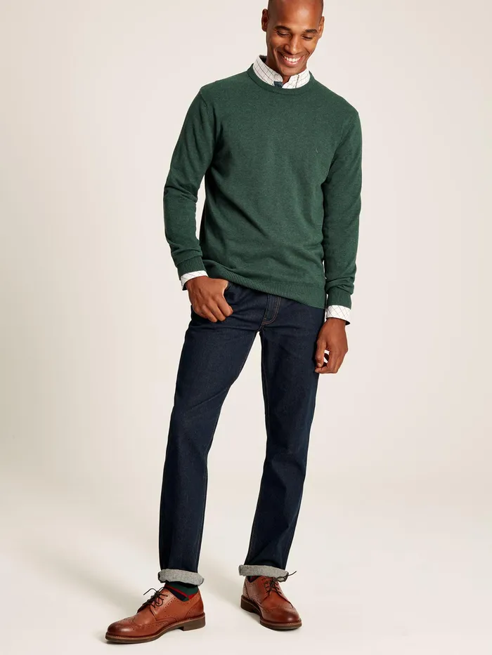 Joules Jarvis 8211 Green Crew Neck Knitted Jumper Men Knitwear