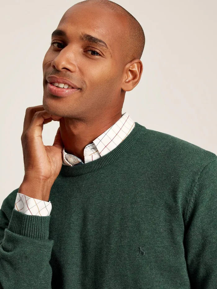Joules Jarvis 8211 Green Crew Neck Knitted Jumper Men Knitwear