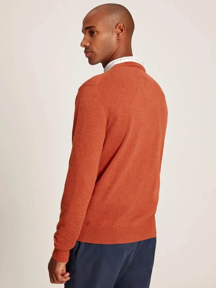 Joules Jarvis 8211 Orange Crew Neck Knitted Jumper Men Knitwear