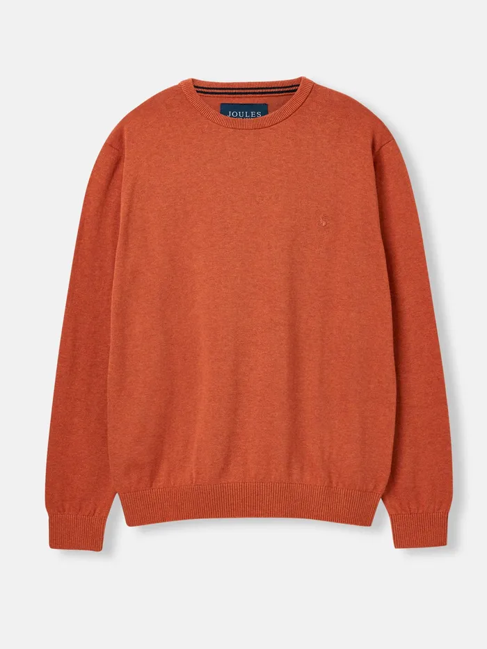Joules Jarvis 8211 Orange Crew Neck Knitted Jumper Men Knitwear
