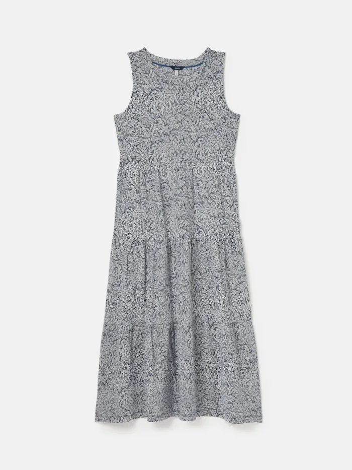 Joules Jayne 8211 Blue Jersey Tiered Dress Women Dresses