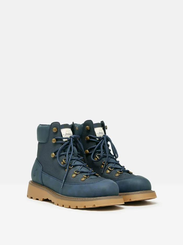 Joules Kendall 8211 Navy LaceUp Boots Women Boots