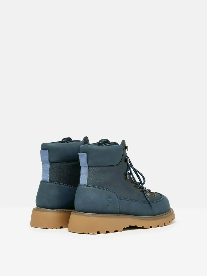 Joules Kendall 8211 Navy LaceUp Boots Women Boots