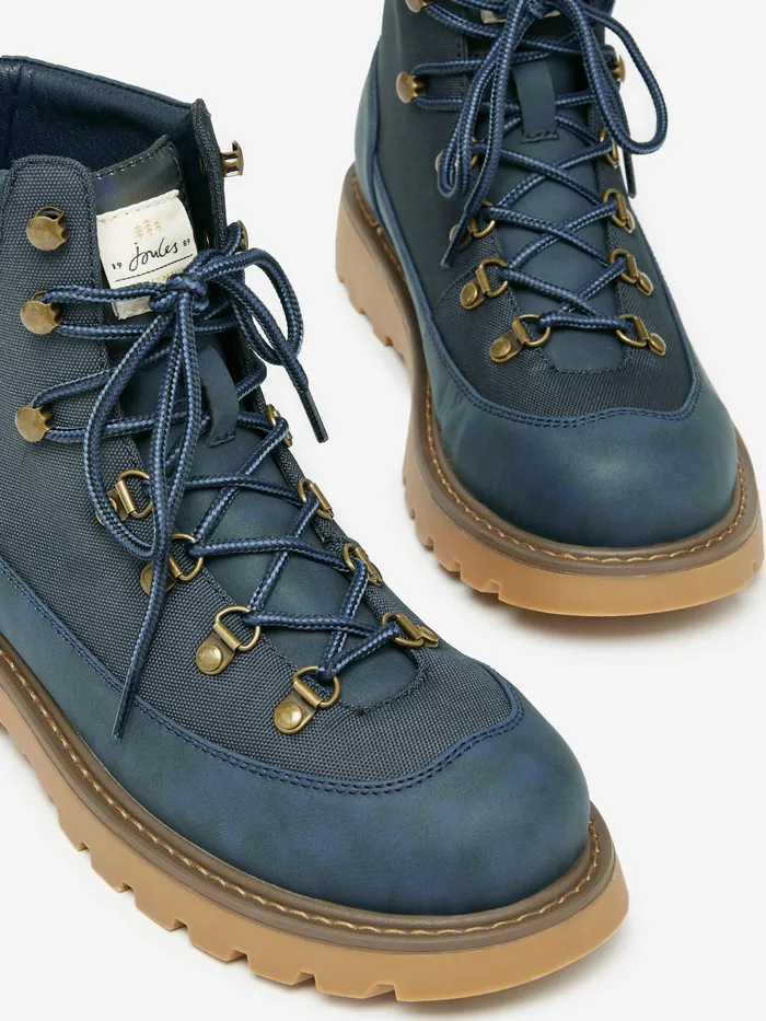 Joules Kendall 8211 Navy LaceUp Boots Women Boots