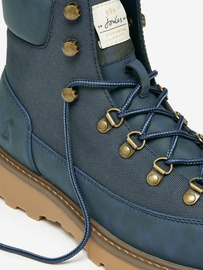 Joules Kendall 8211 Navy LaceUp Boots Women Boots