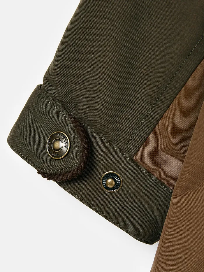 Joules Langton 8211 BrownKhaki Heritage Wax Hotch Potch Coat Boys Coats and Jackets