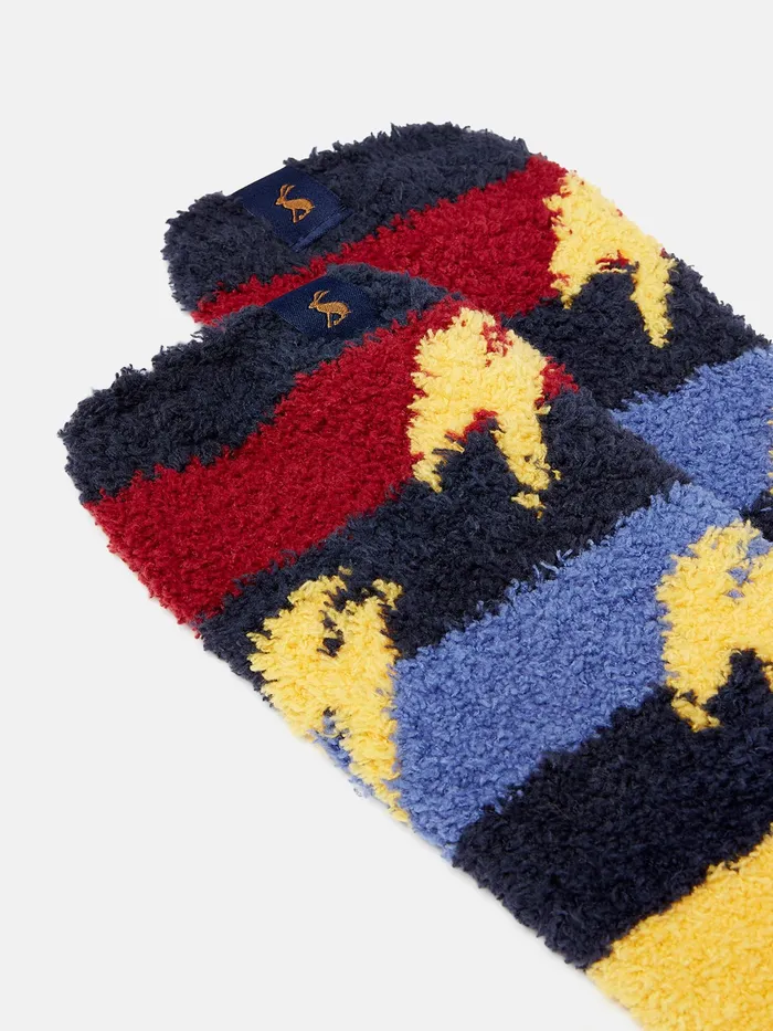 Joules Lightning Bolt 8211 Navy Harry Potter Fluffy Lounge Socks Boys Socks