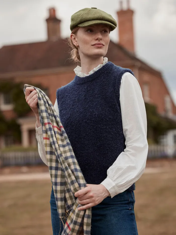 Joules Lily 8211 Blue Boucl Tank Women Knitwear
