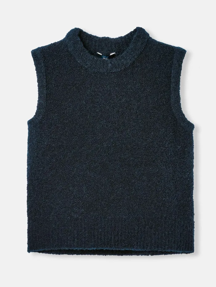 Joules Lily 8211 Blue Boucl Tank Women Knitwear