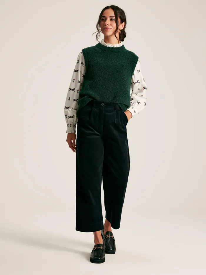 Joules Lily 8211 Green Boucl Tank Women Knitwear