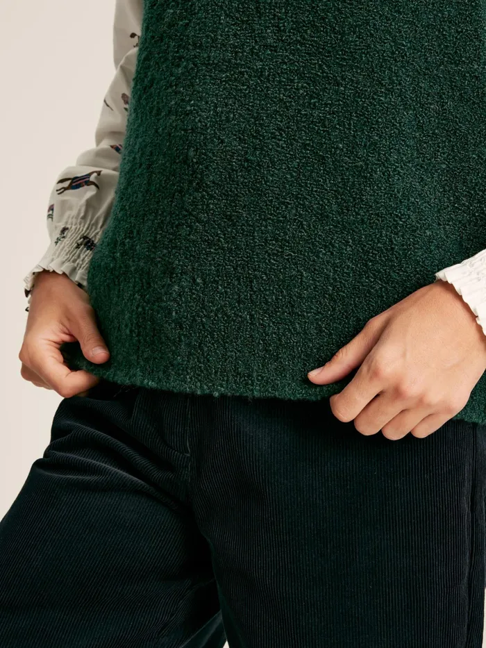 Joules Lily 8211 Green Boucl Tank Women Knitwear