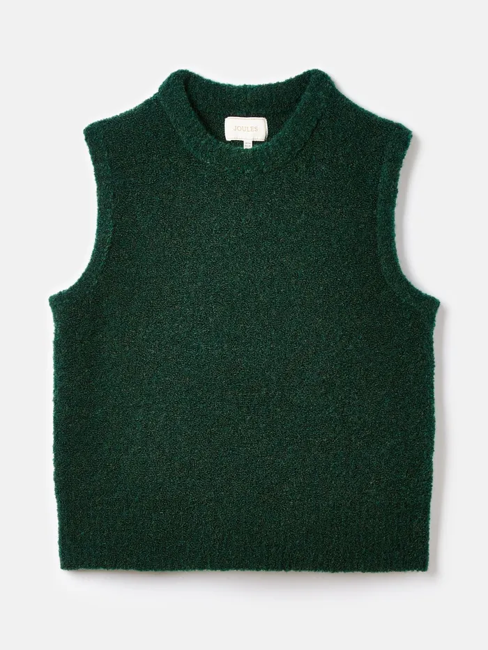 Joules Lily 8211 Green Boucl Tank Women Knitwear