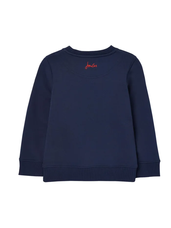Joules Mackenzie 8211 Blue Artwork Sweatshirt Girls Sweatshirts and Hoodies