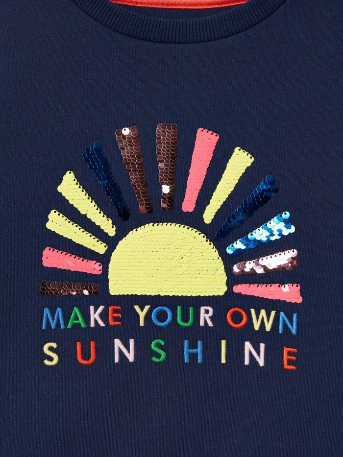 Joules Mackenzie 8211 Blue Artwork Sweatshirt Girls Sweatshirts and Hoodies