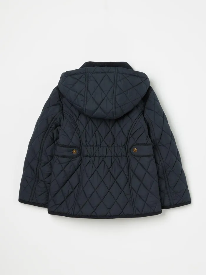 Joules Marsdale 8211 Navy Blue Quilted Coat Girls Coats and Jackets