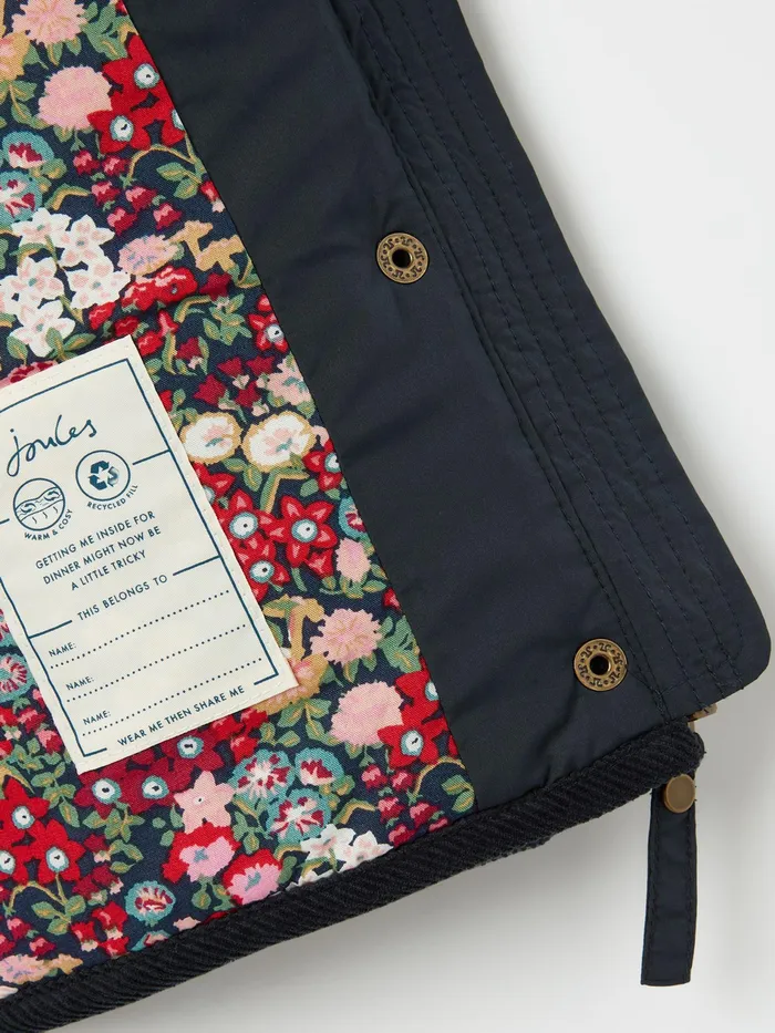 Joules Marsdale 8211 Navy Blue Quilted Coat Girls Coats and Jackets