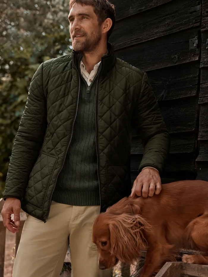 Joules Maynard 8211 Green Quilted Coat Men Coats and Jackets