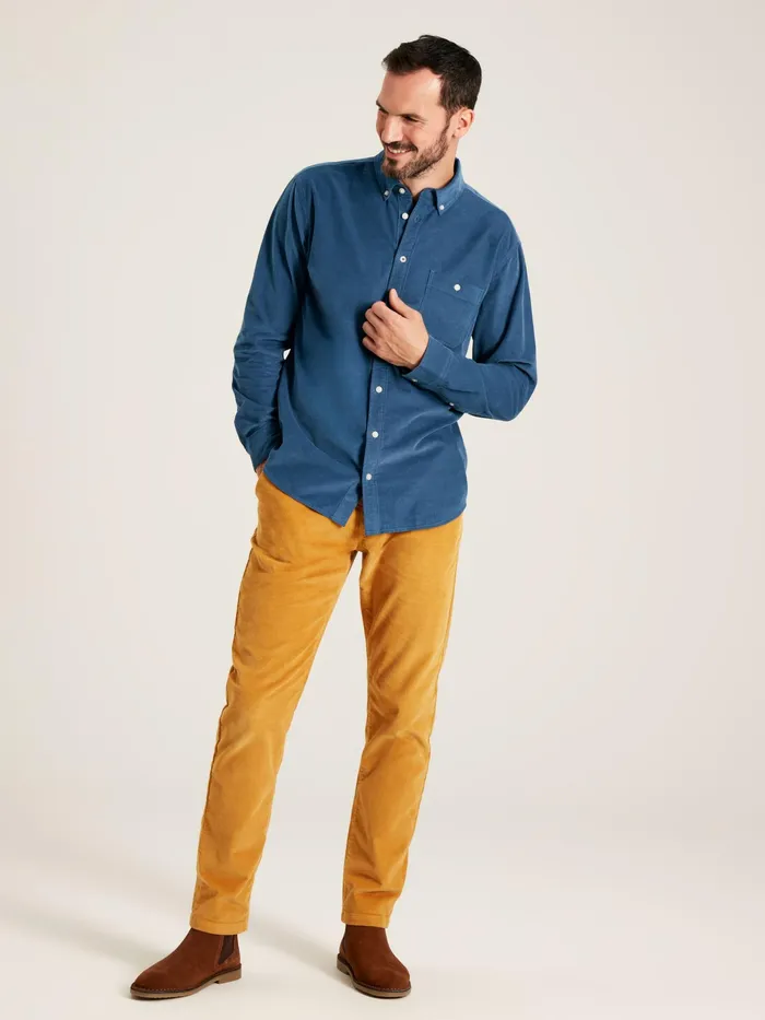 Joules Miller 8211 Blue Classic Fit Cord Shirt Men Shirts