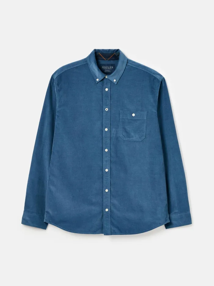 Joules Miller 8211 Blue Classic Fit Cord Shirt Men Shirts