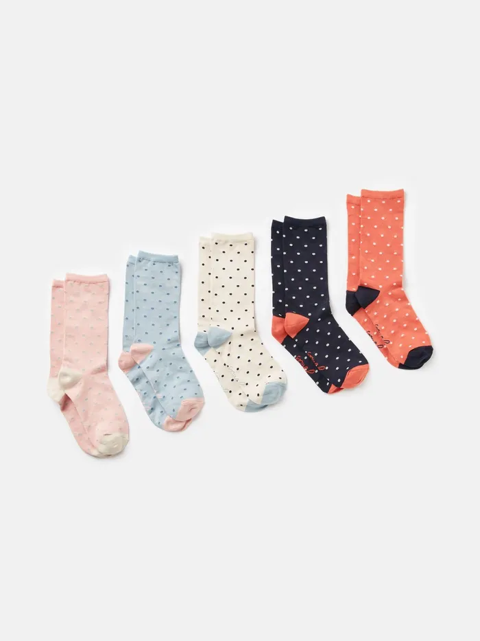 Joules Multi Socks 5 Pack Women Socks and Tights