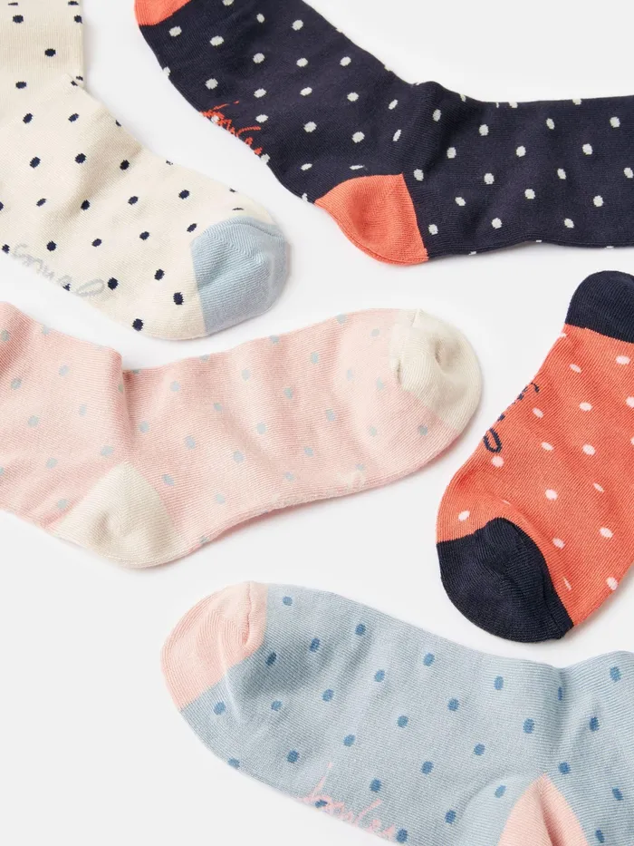 Joules Multi Socks 5 Pack Women Socks and Tights