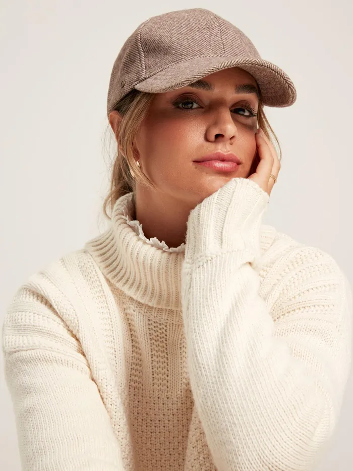 Joules Neutral Tweed Cap Women Hats