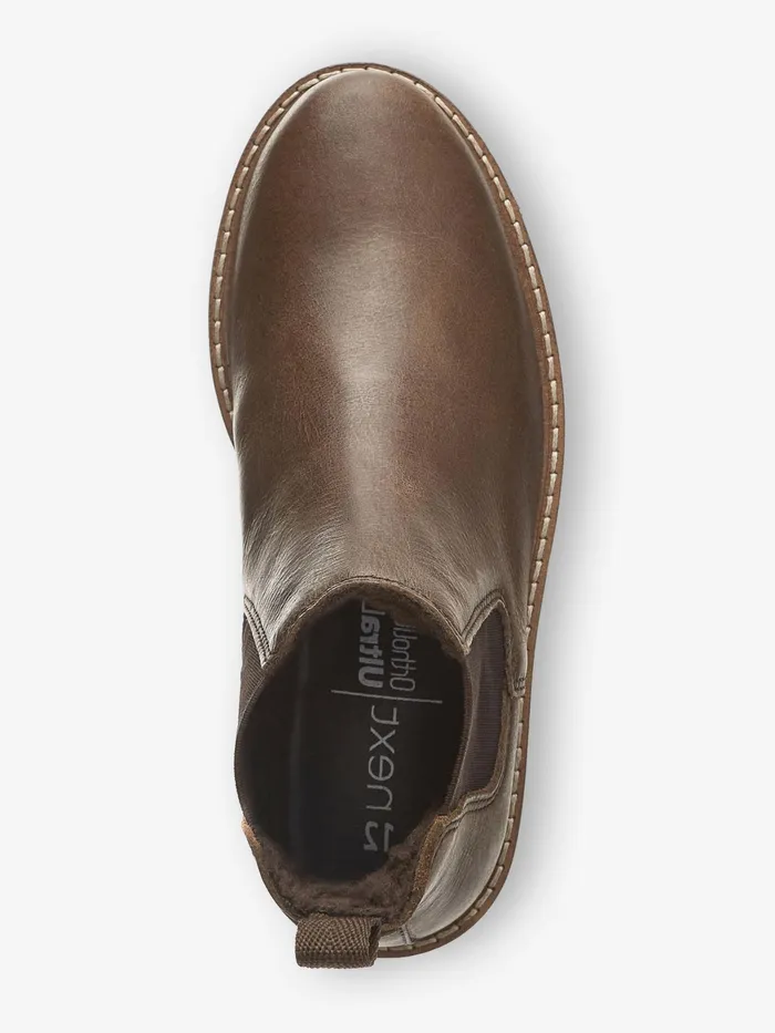 Joules Next Brown Warm Lined Leather Chelsea Boots Boys Boots