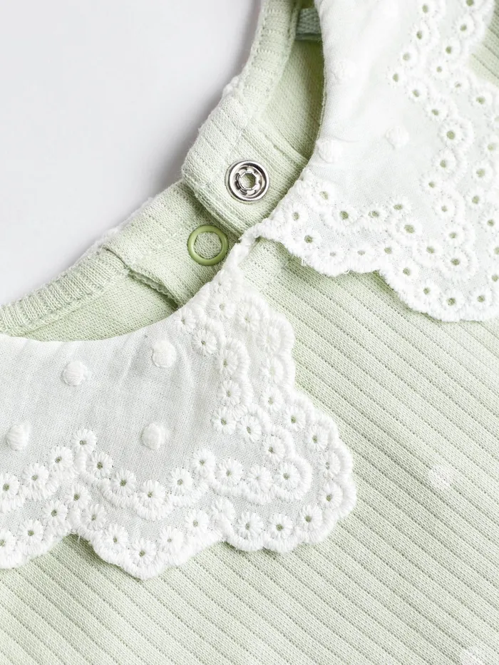 Joules Next Mint Green Baby Collared Sleepsuits 3 Pack Girls Nightwear