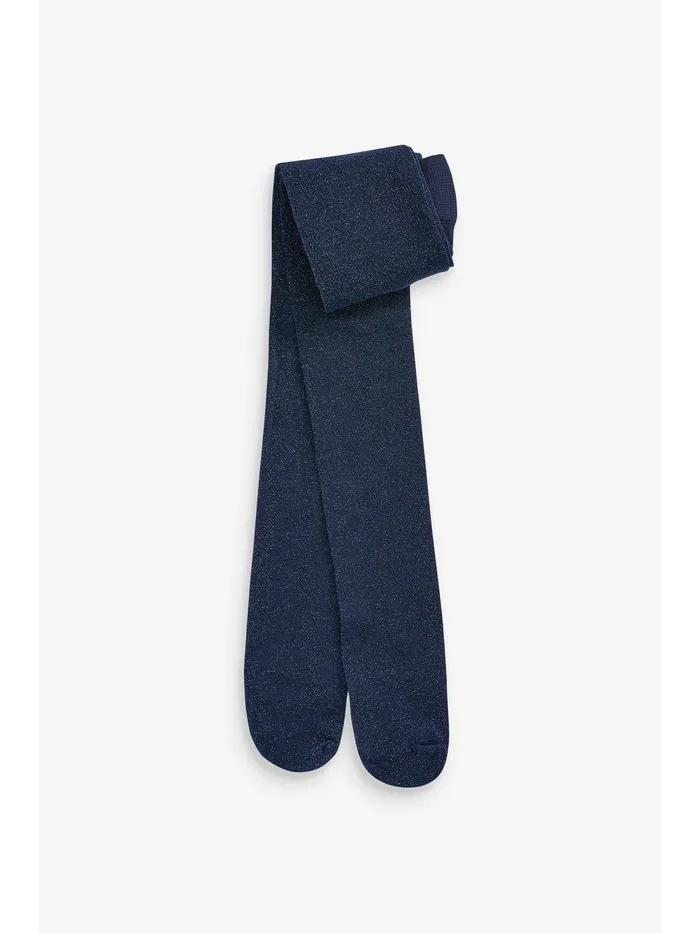 Joules Next Navy Blue Sparkle Tights Girls Socks