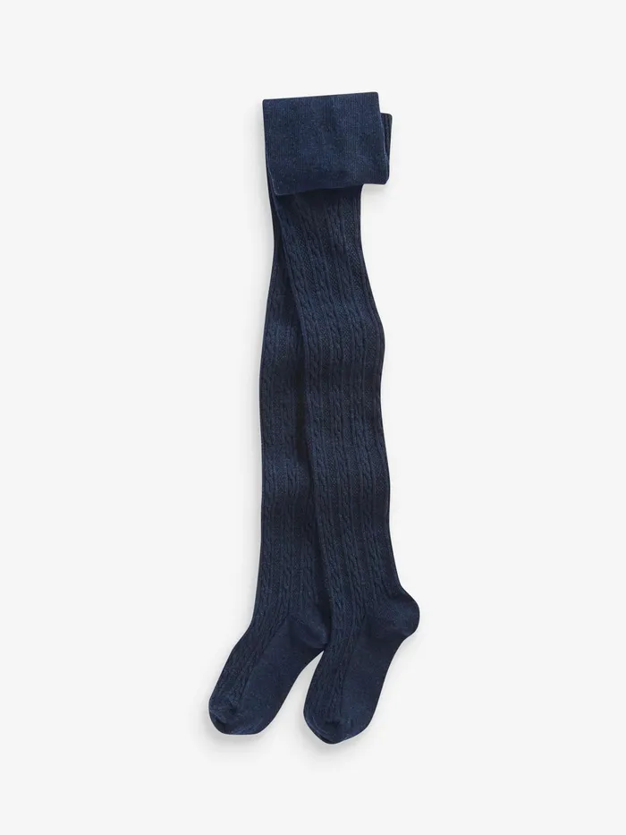 Joules Next Navy Blue Sparkle Tights Girls Socks