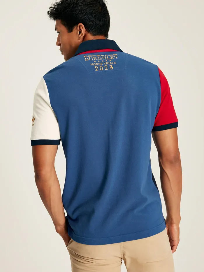 Joules Official Burghley 8211 Blue Polo Shirt Men Tops and Tshirts