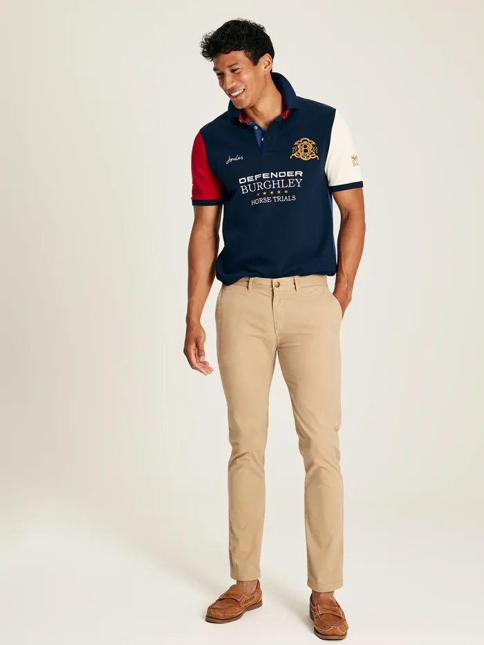 Joules Official Burghley 8211 Blue Polo Shirt Men Tops and Tshirts