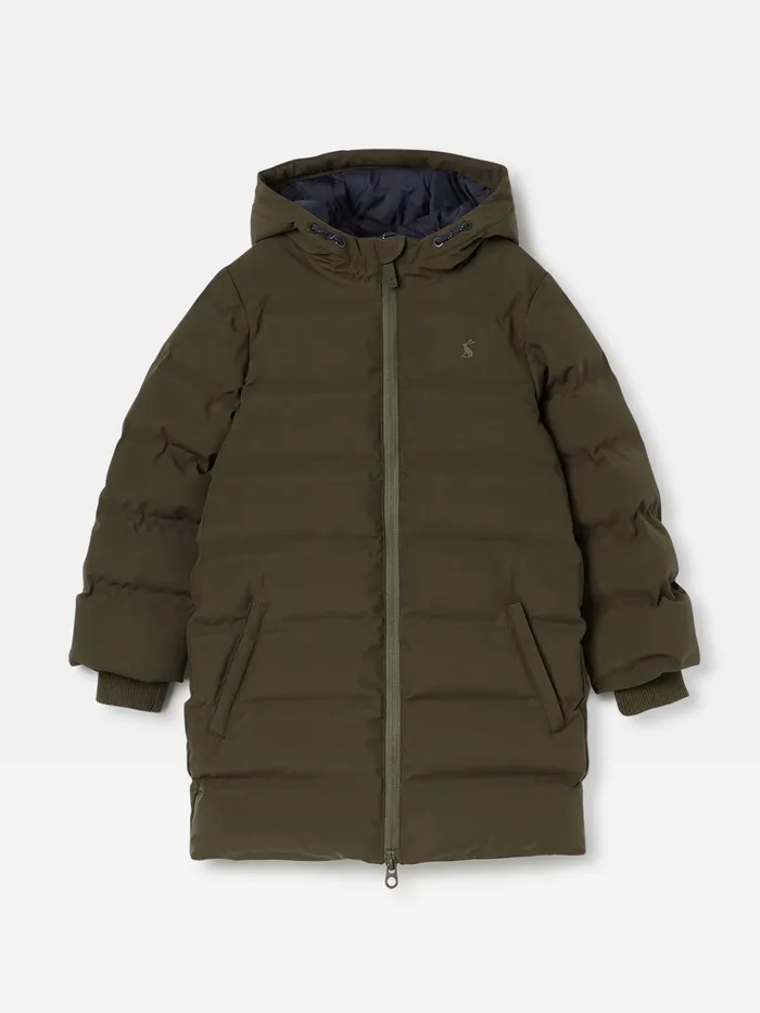 Joules Padwell 8211 Green Waterproof Padded Coat Boys Coats and Jackets