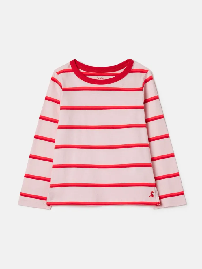 Joules Pink Long Sleeve TShirt Girls Tops and Tshirts