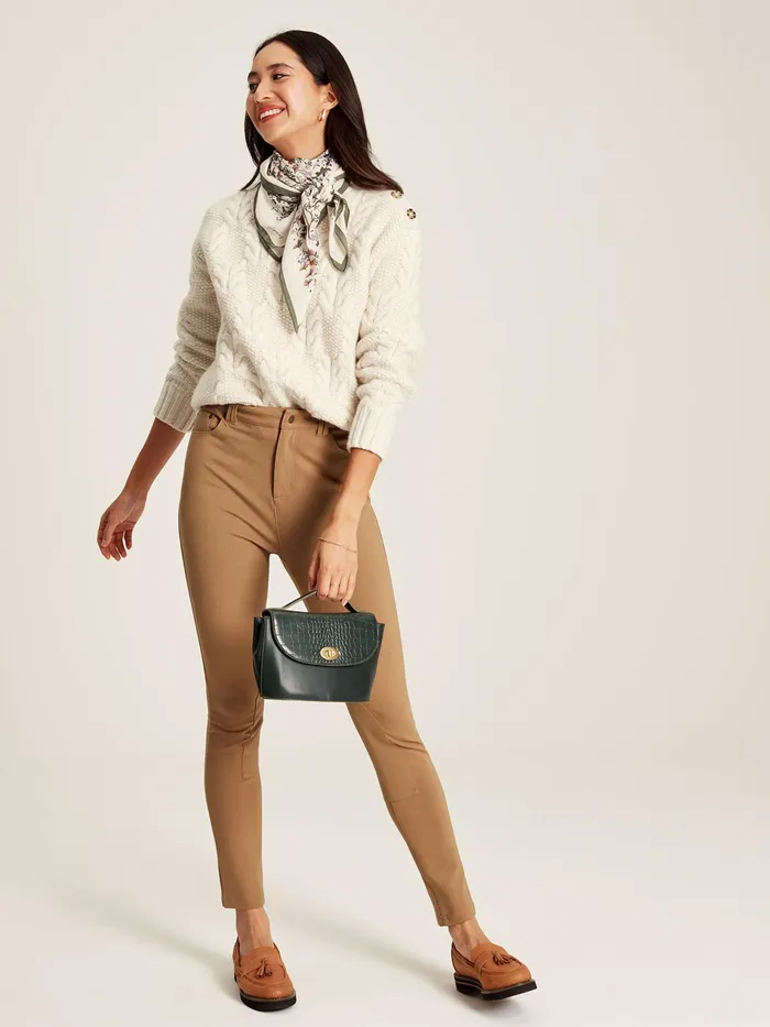 Joules Rue 8211 Brown Jodhpur Trousers Women Trousers and Leggings