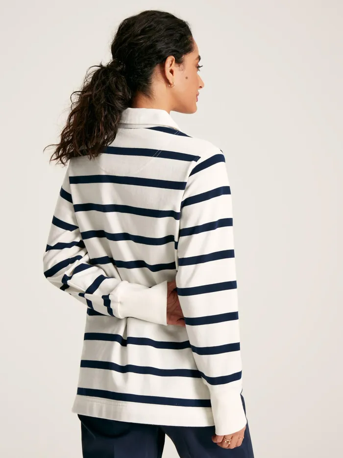 Joules Sammie 8211 CreamNavy Rugby Shirt Women Tops