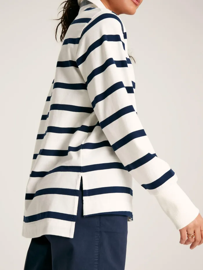 Joules Sammie 8211 CreamNavy Rugby Shirt Women Tops