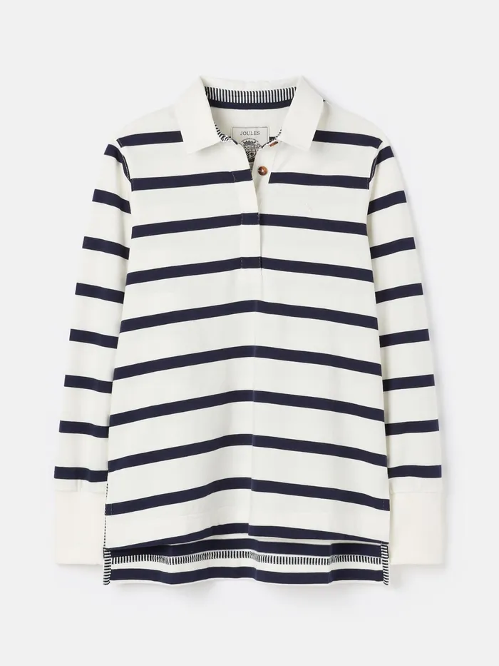 Joules Sammie 8211 CreamNavy Rugby Shirt Women Tops