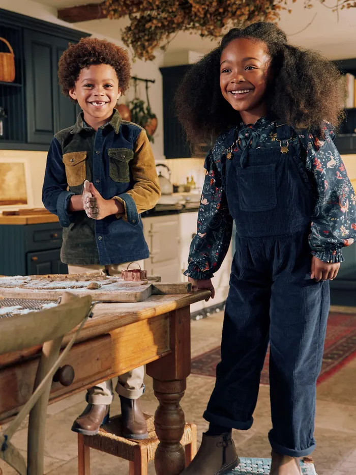 Joules Sean 8211 Multi Oversized Cord Hotchpotch Shirt Boys Tops and Tshirts