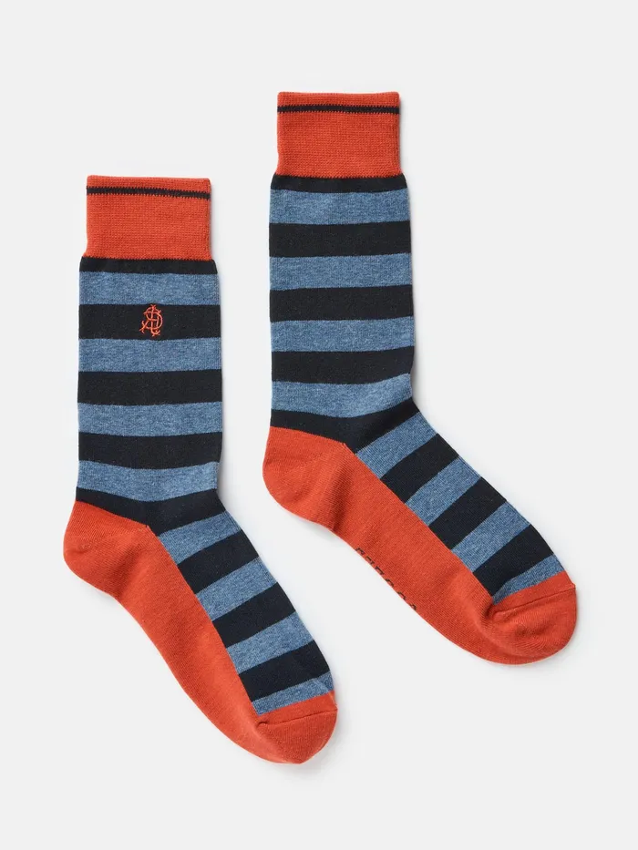 Joules Single Socks 8211 BlueNavy Stripe Men Socks
