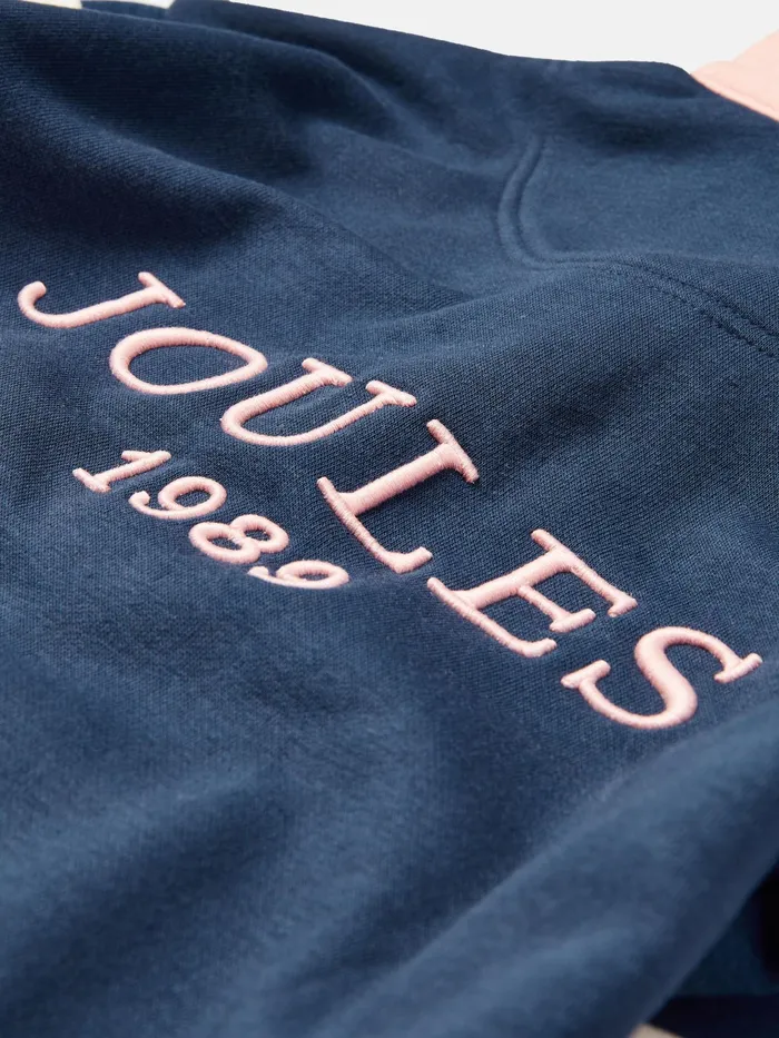 Joules Try 8211 CreamNavy Rugby Sweatshirt Girls Sweatshirts and Hoodies