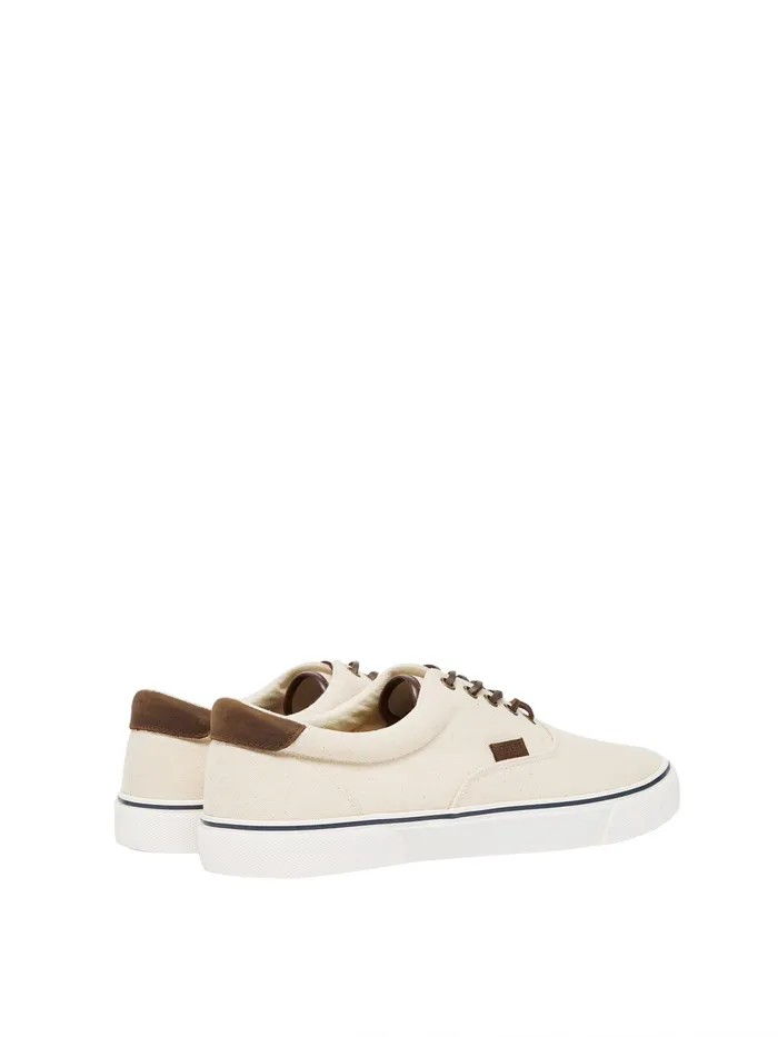 Joules White Deck Cupsole Canvas Shoes Men Trainers