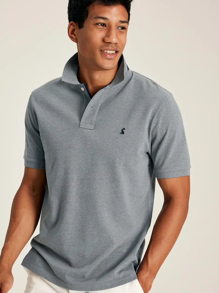 Joules Woody 8211 Grey Classic Fit Polo Shirt Men Tops and Tshirts
