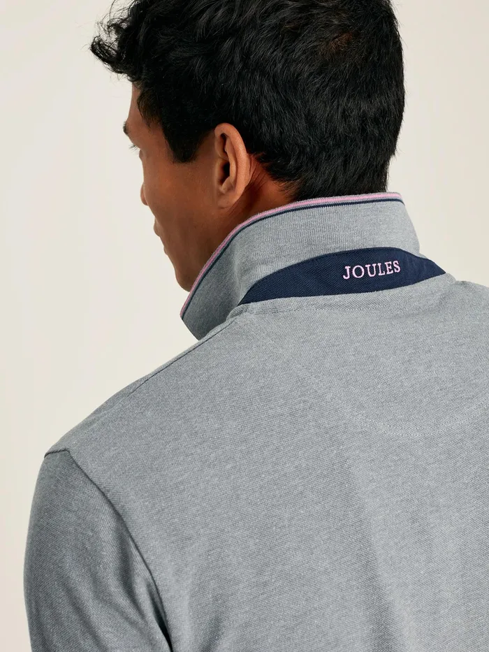 Joules Woody 8211 Grey Classic Fit Polo Shirt Men Tops and Tshirts